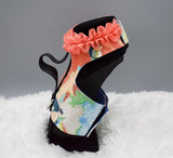 Peach Abstract w/ruffles