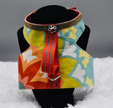 Yellow/Red/Aqua w/ Gold Rhinestones