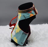 Yellow/Red/Aqua w/ Gold Rhinestones