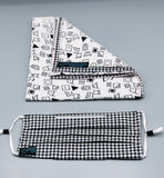 B/W Herringbone-Midcentury Set