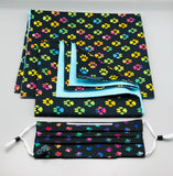 Paw Print Mask Bandana Set