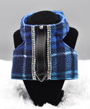 Blue Plaid w/Rhinestones